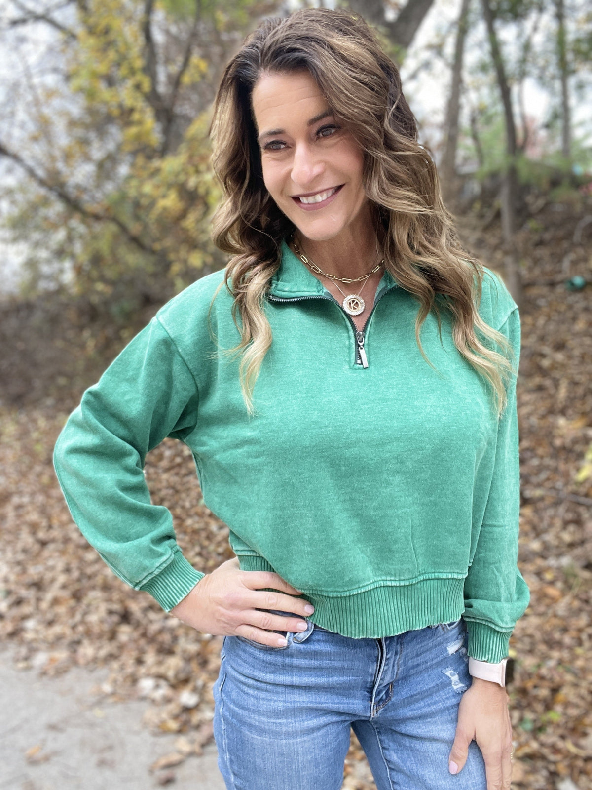 Day In The Park Half Zip Cozy Pullover In 4 Colors *Final Sale*