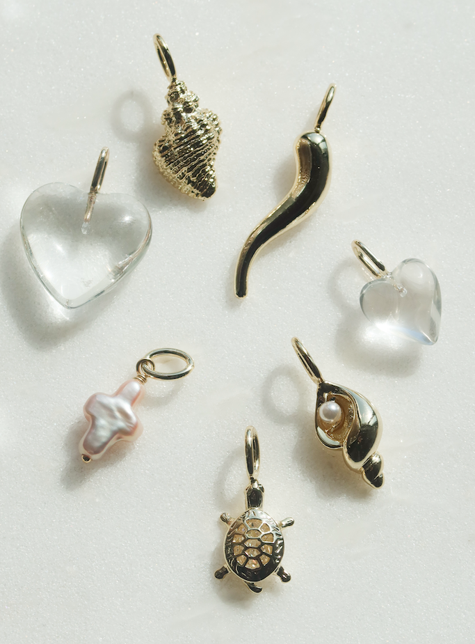 Natural Pearl Cross Charm