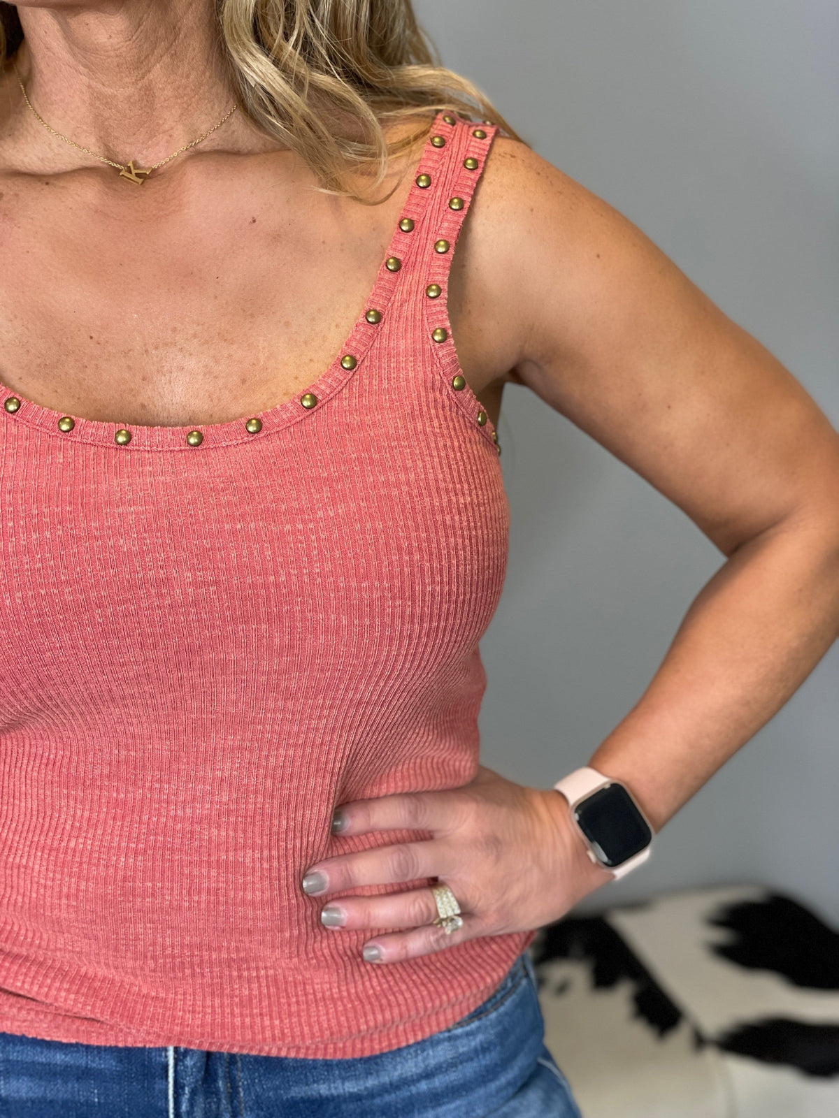 Pol Studded Glory Tank Top In 5 Colors *Final Sale*