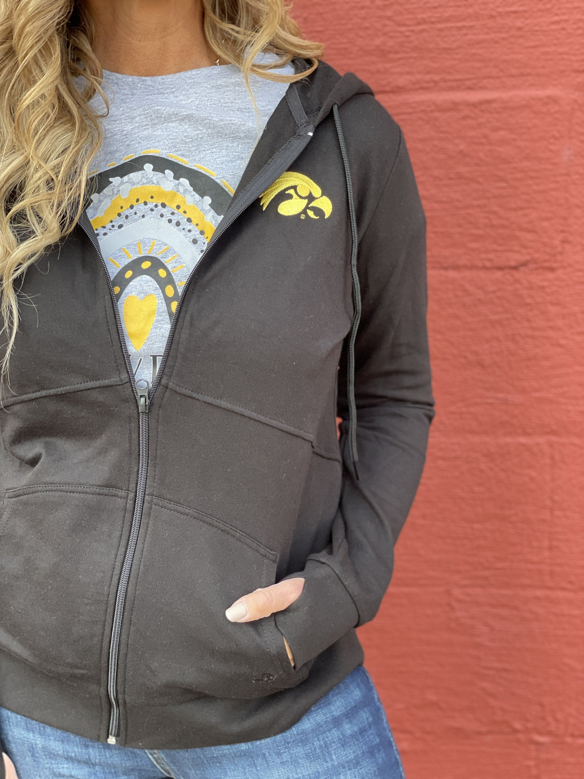 IOWA Amber Black Hoodie