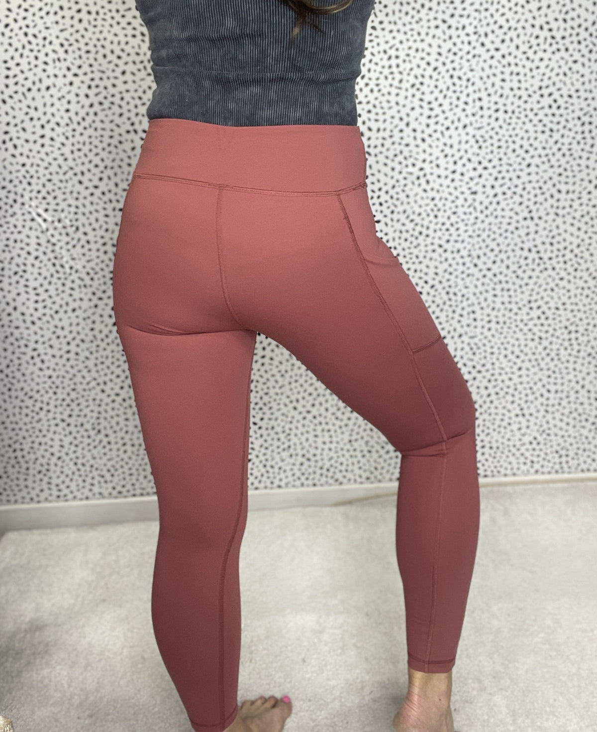 All Day Side Pocket Marsala Leggings *Final Sale*