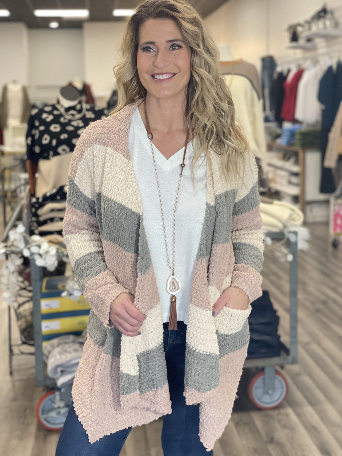 Neutral Cascade Cardigan *Final Sale*