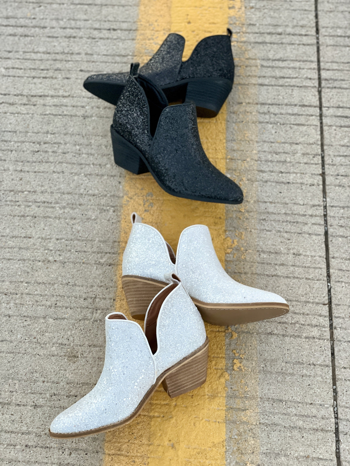 Glow-Up Glitter Booties