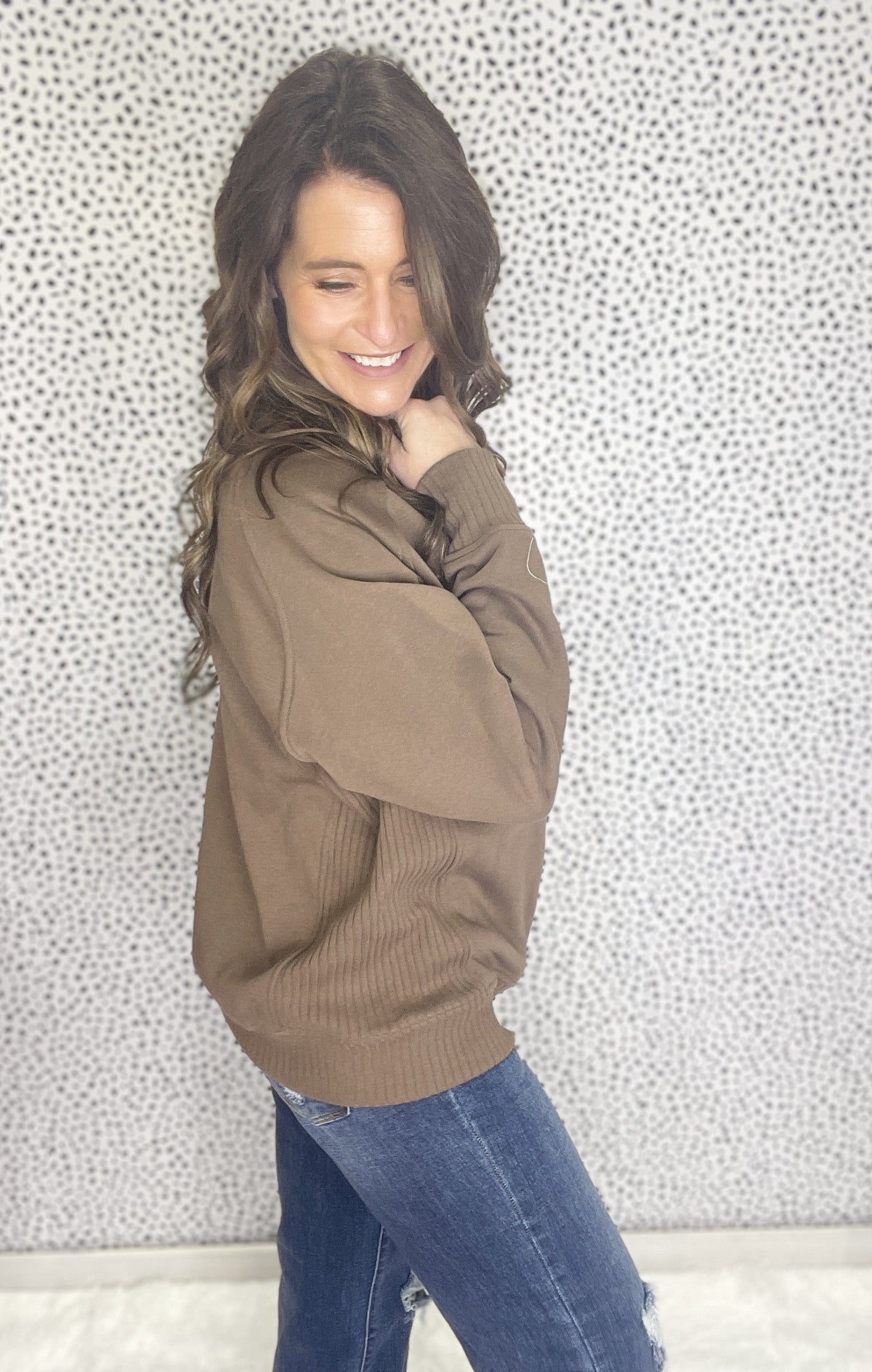 Fearless Ribbed Side Cozy Crewneck