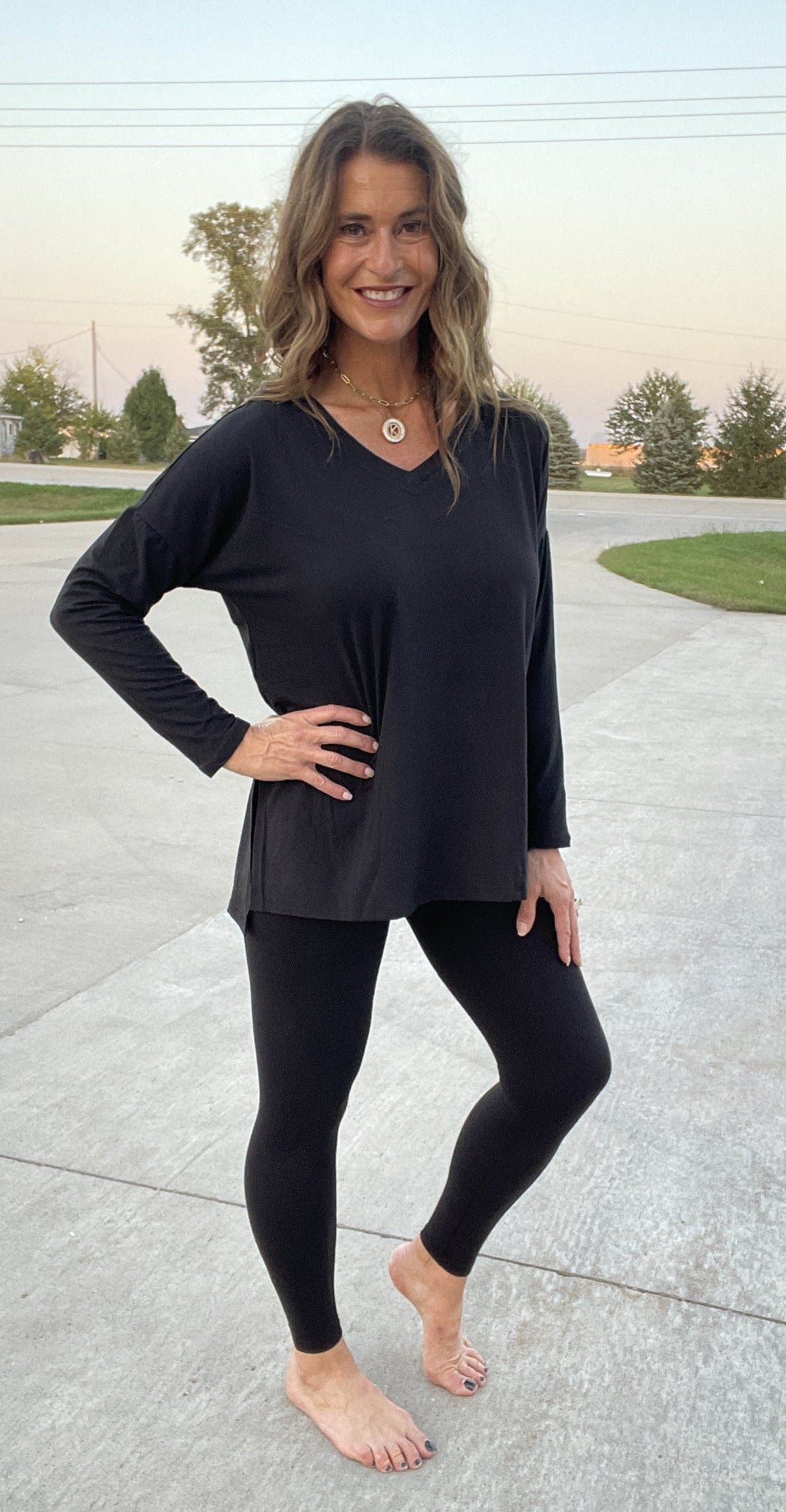 Buttery Soft Lounge Wear Set V Neck *Final Sale*