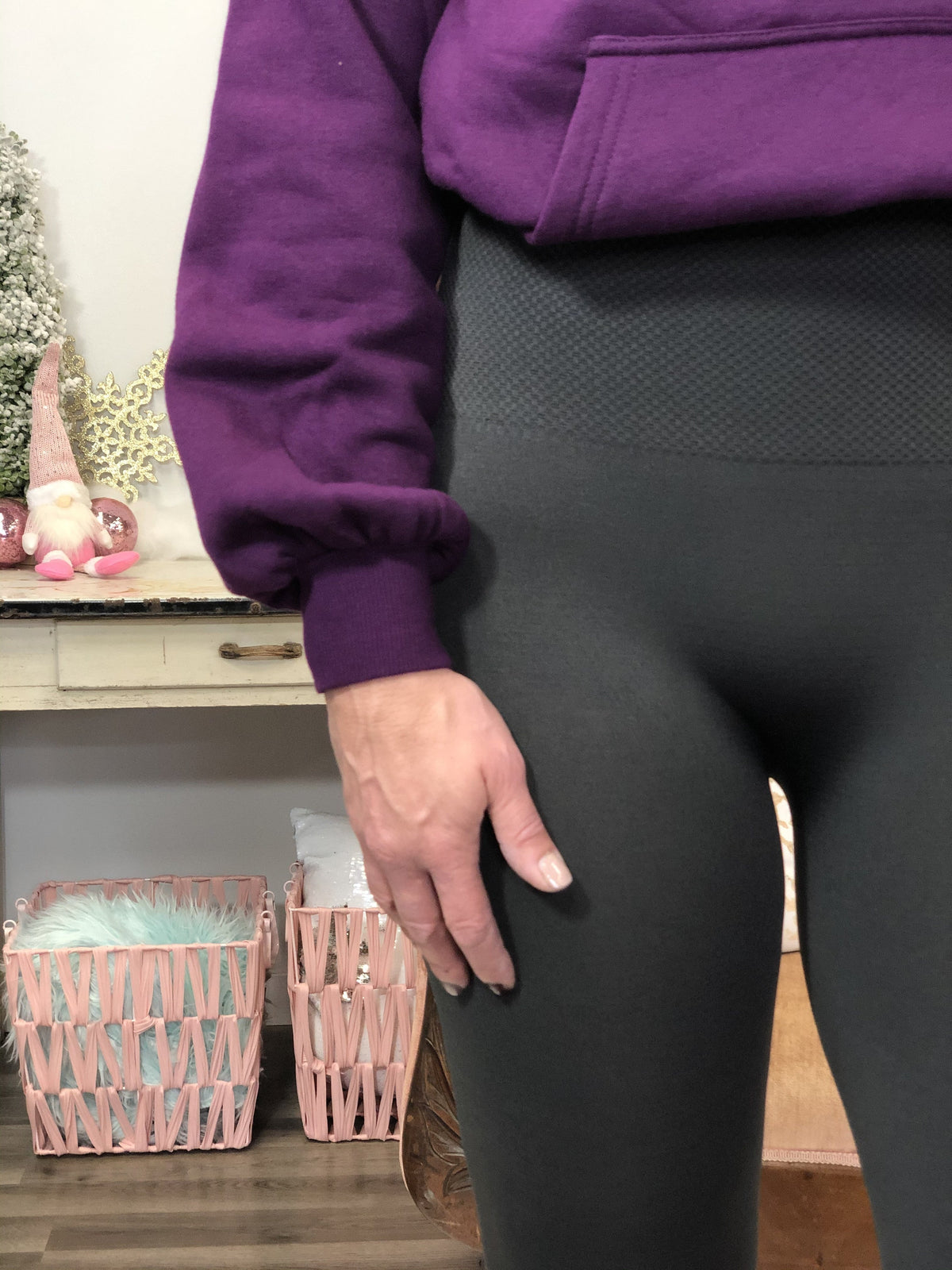 Fleece Lined Grey Leggings *Final Sale*