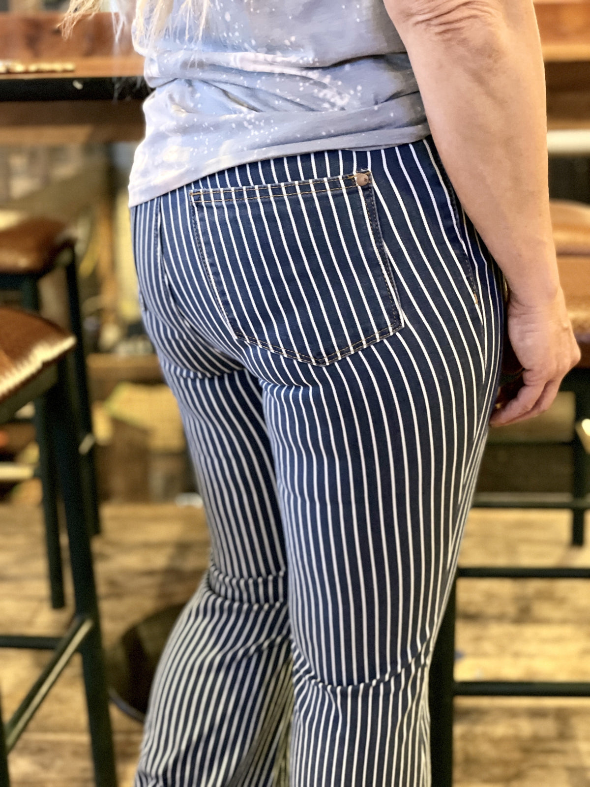 Judy Blue Paige Pin Stripe Super Flares 230 *Final Sale*