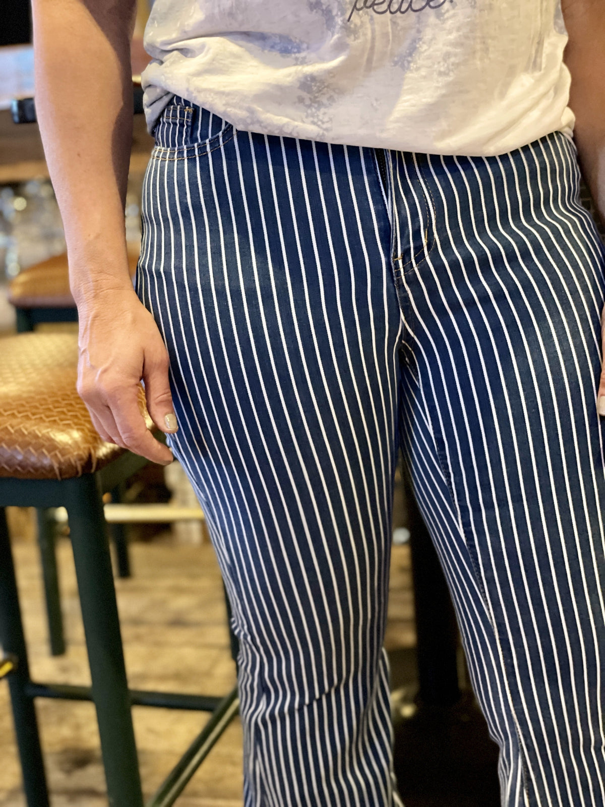 Judy Blue Paige Pin Stripe Super Flares 230 *Final Sale*