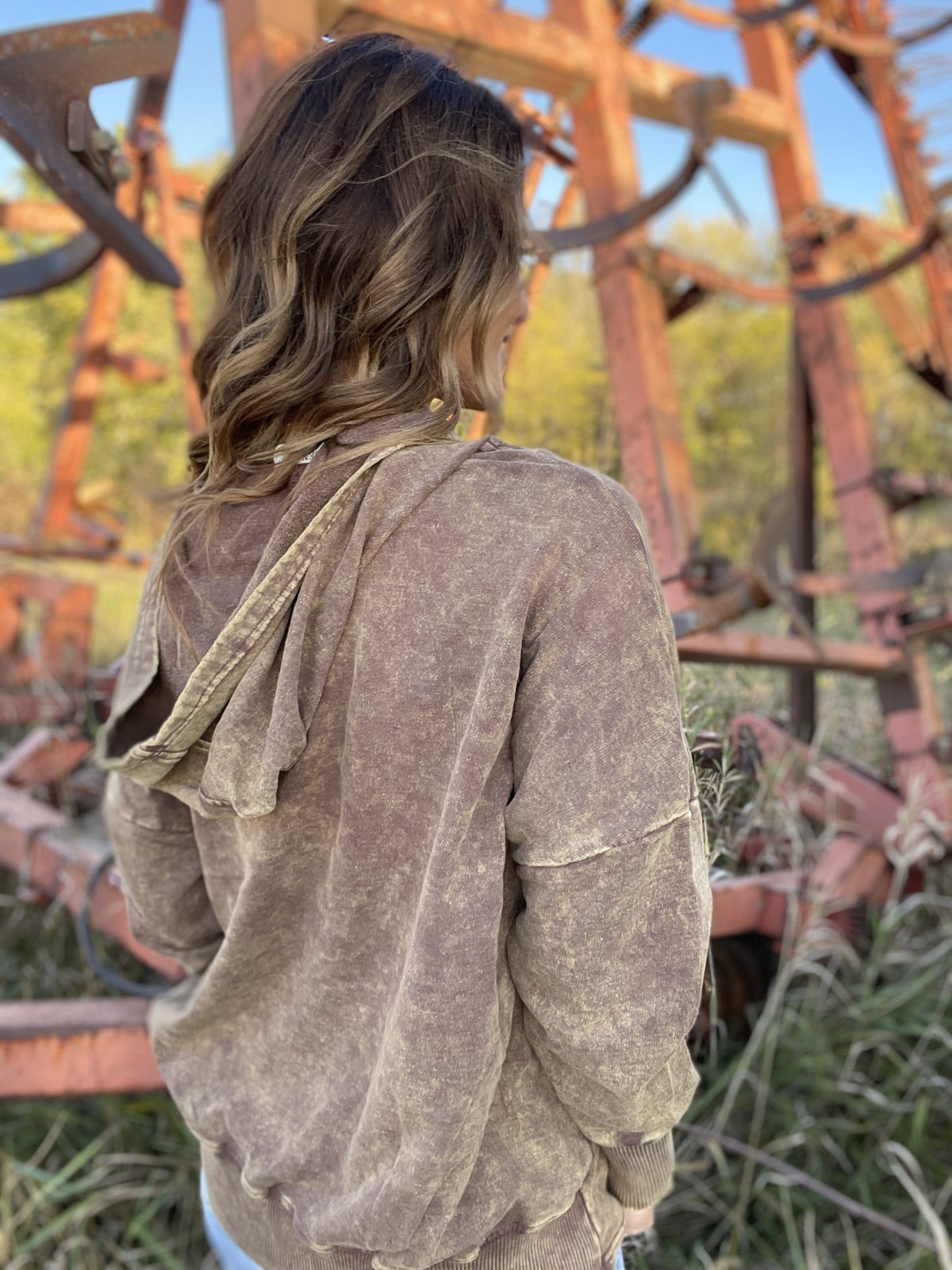 Casual Occasions Acid Wash Kangaroo Pocket Hoodie In 4 Colors *Final Sale*
