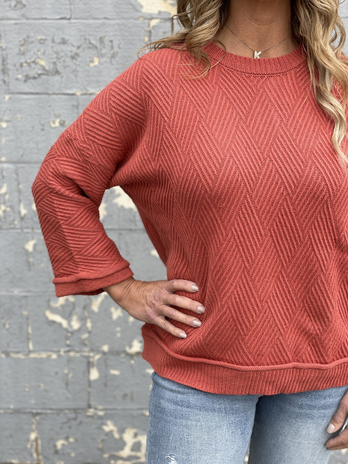 Precision Diamond Back Sweater *Final Sale*