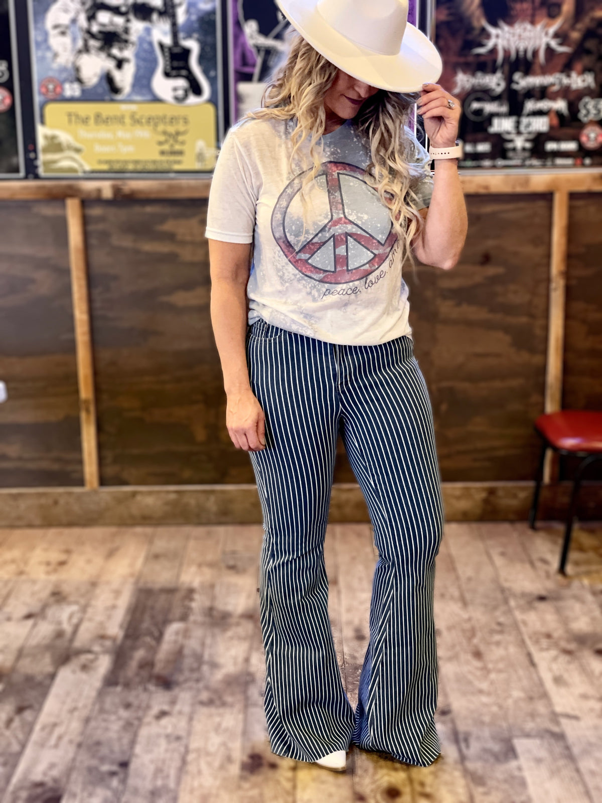 Judy Blue Paige Pin Stripe Super Flares 230 *Final Sale*