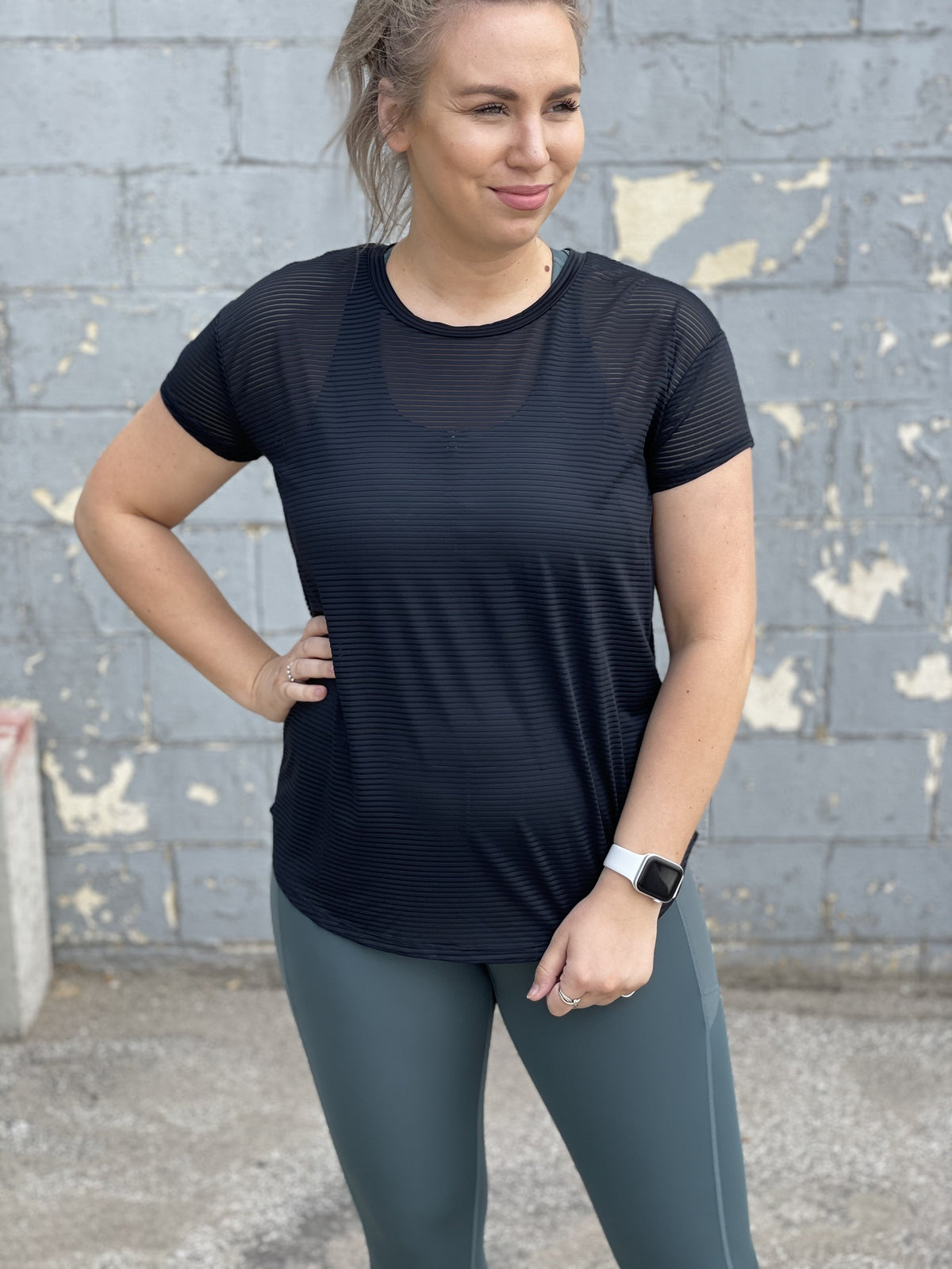 Sheer Stripe Tee *Final Sale*