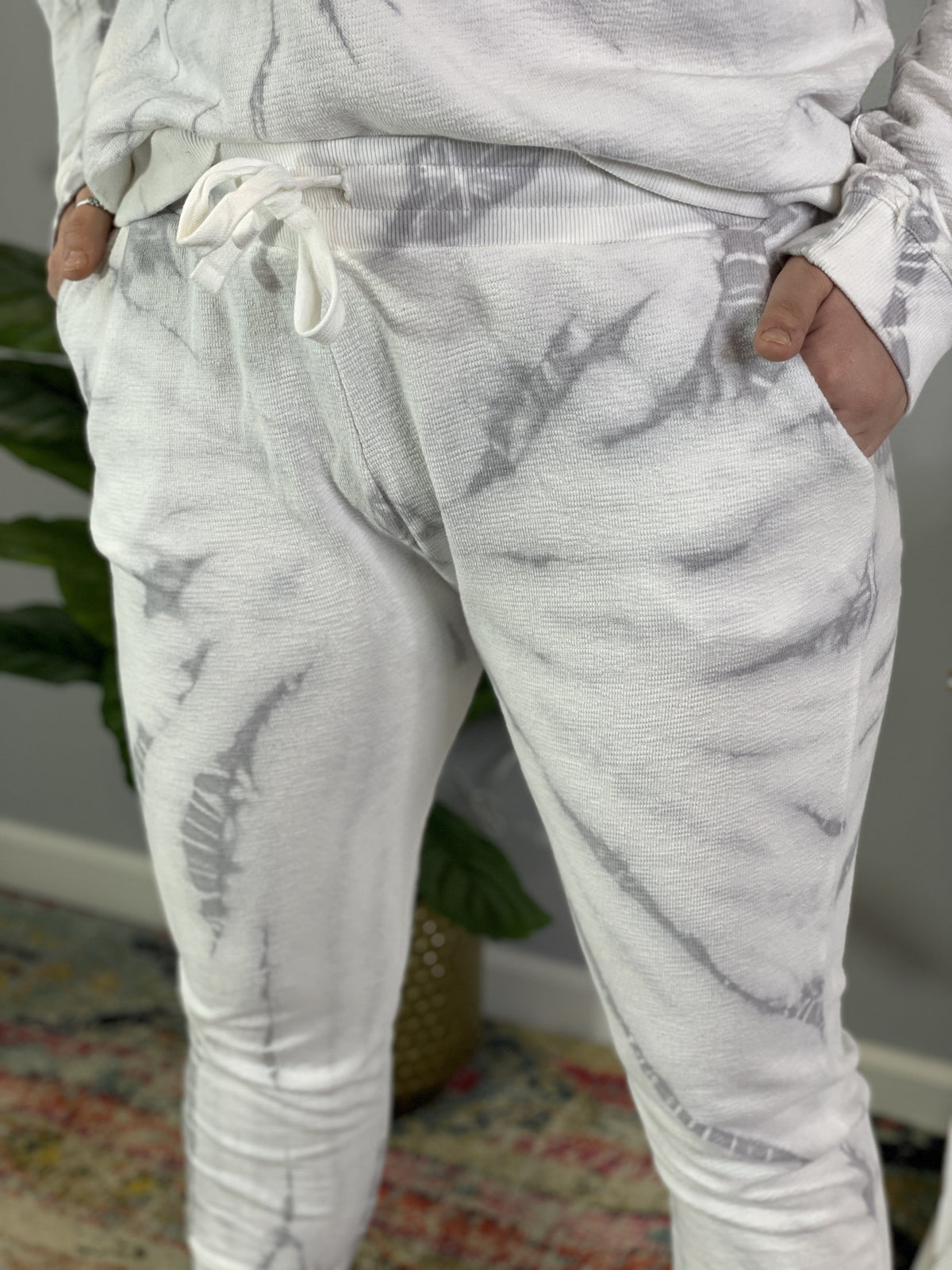 White Lightning Swirl Dye Joggers *Final Sale*