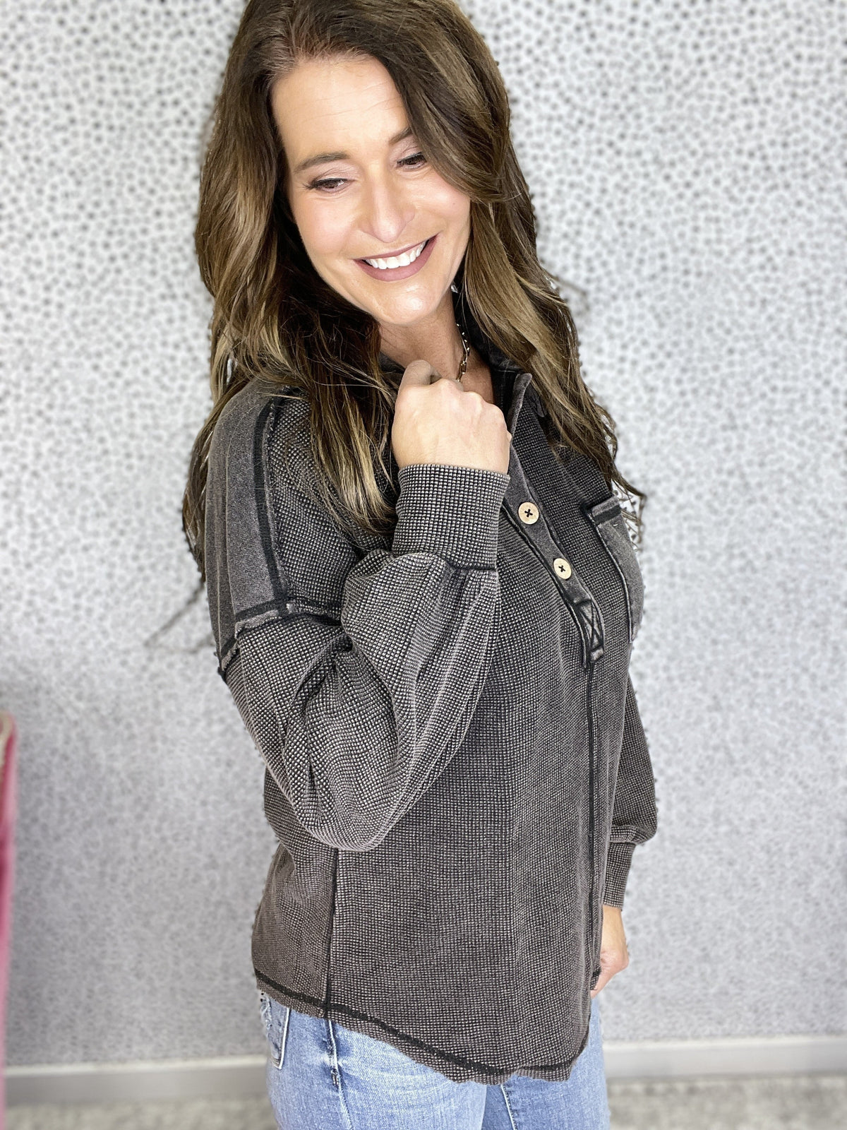 Can't Stop Won't Stop Collared Pullover In 3 Colors *Final Sale*