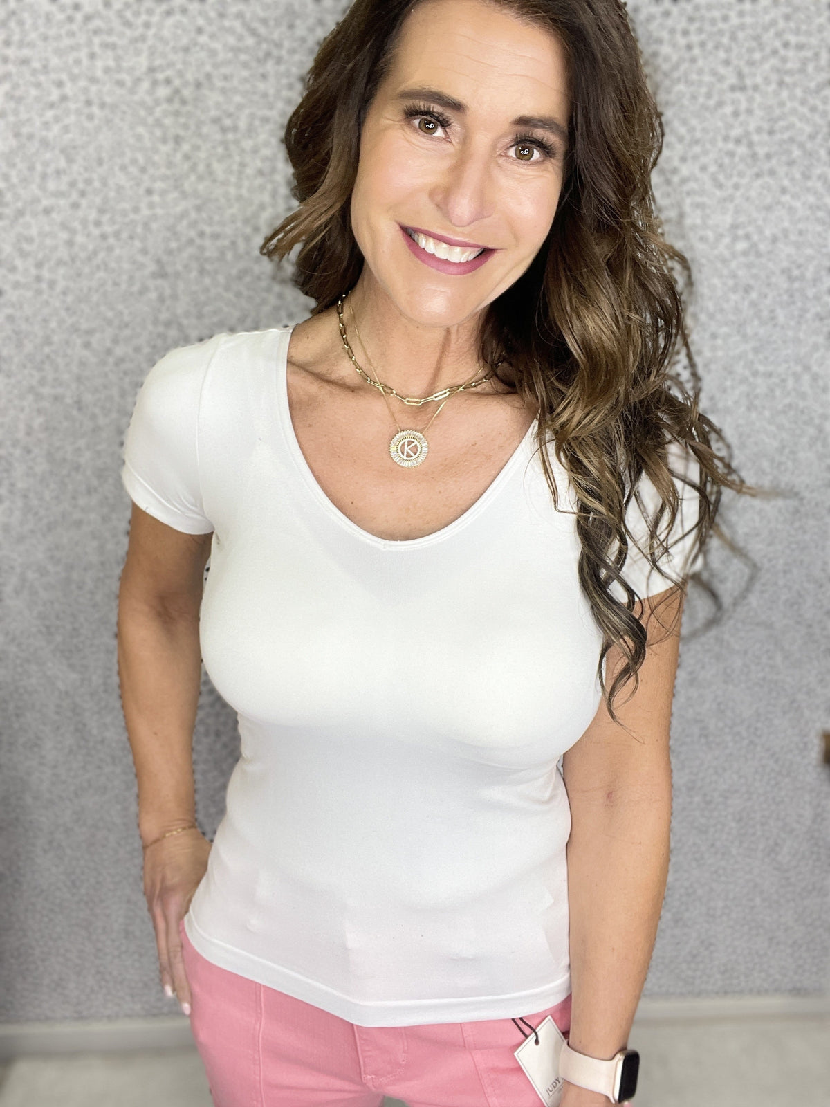 Everyday Great Scoop Neck Reversible Short Sleeve Top In Ten Colors