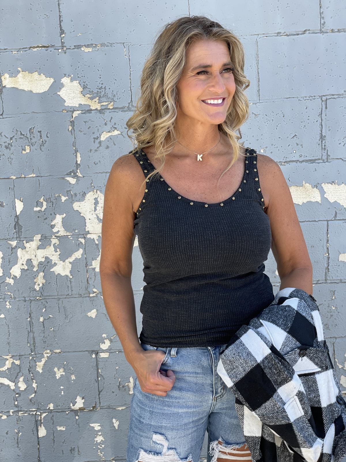 Pol Studded Glory Tank Top In 5 Colors *Final Sale*