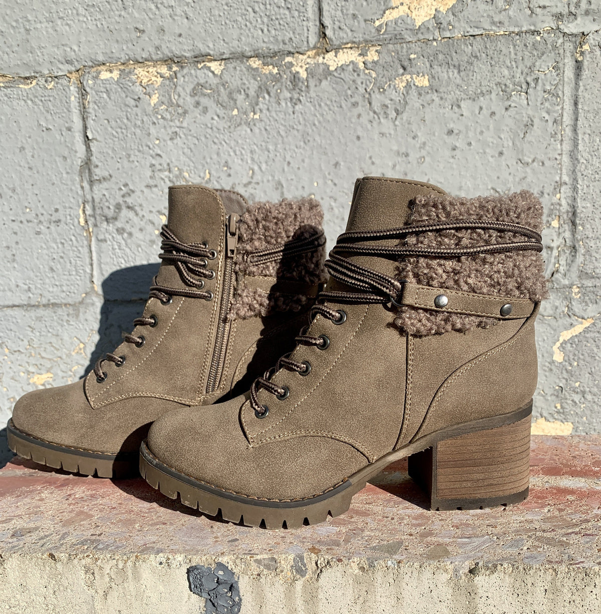 Olivia Sherpa Booties In 2 Colors *Final Sale*