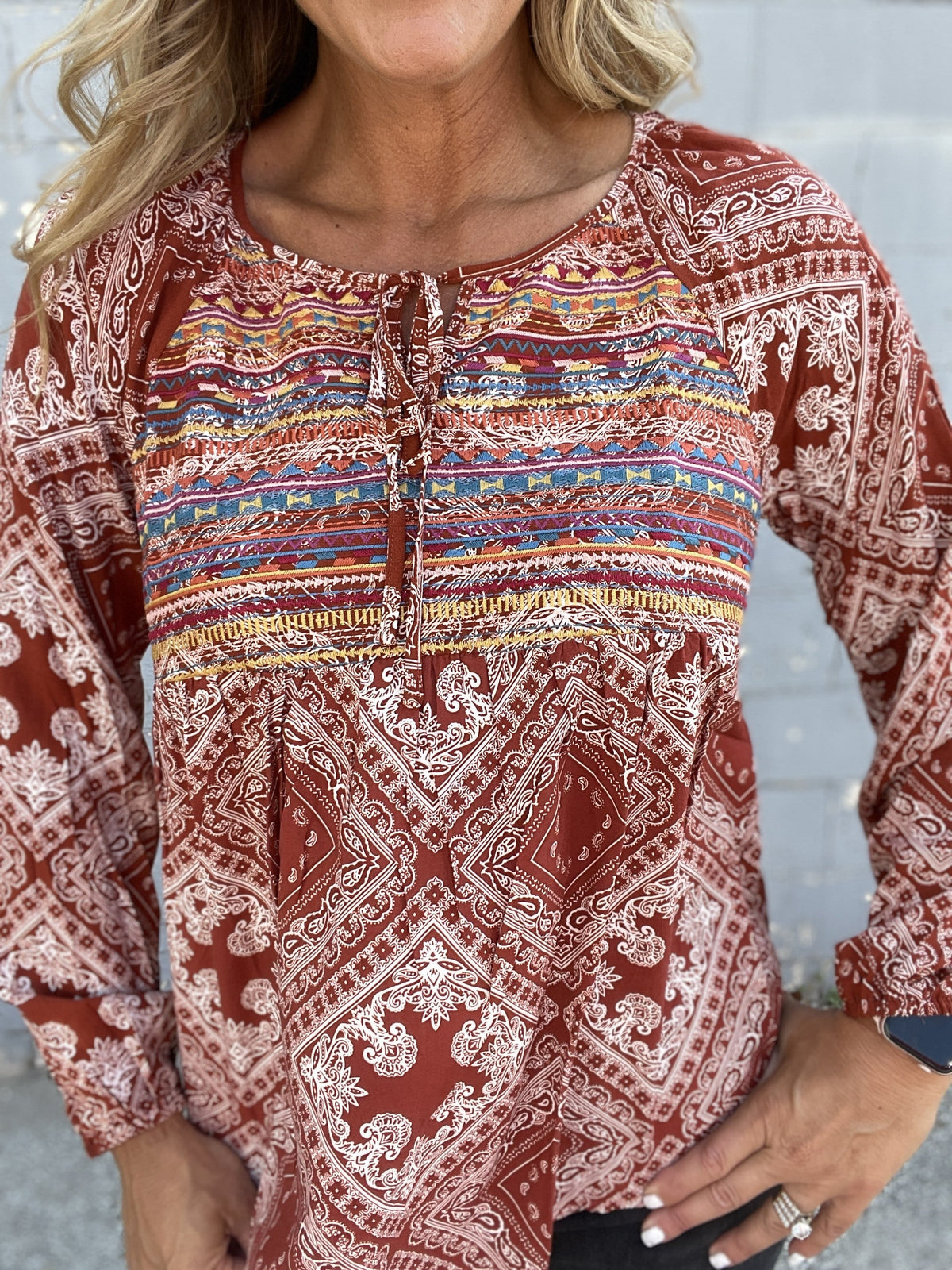 Fancy Tumbleweeds Top *Final Sale*