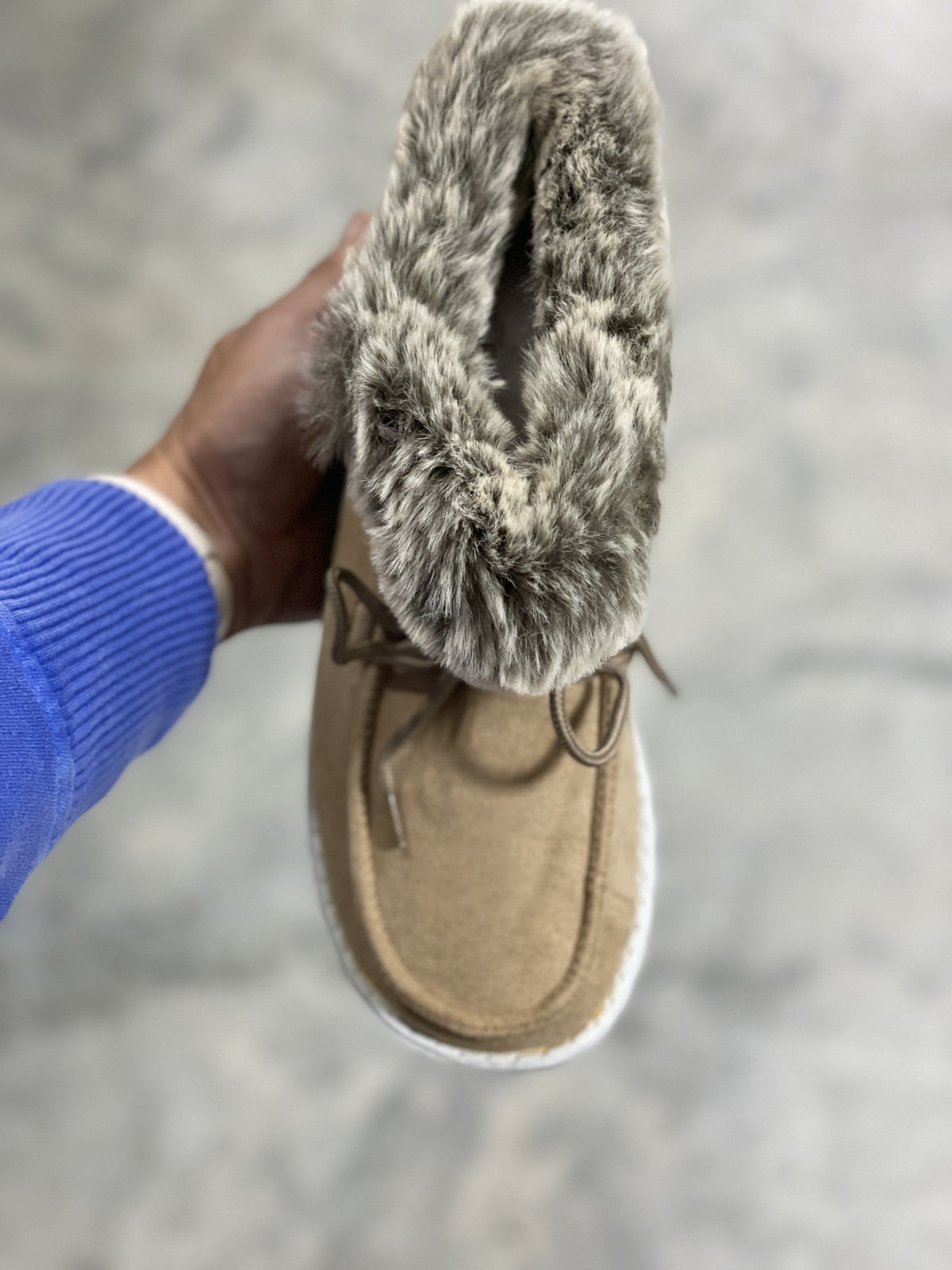 Gyspy Jazz Tan Farren Faux Fur Trim Loafer *Final Sale*