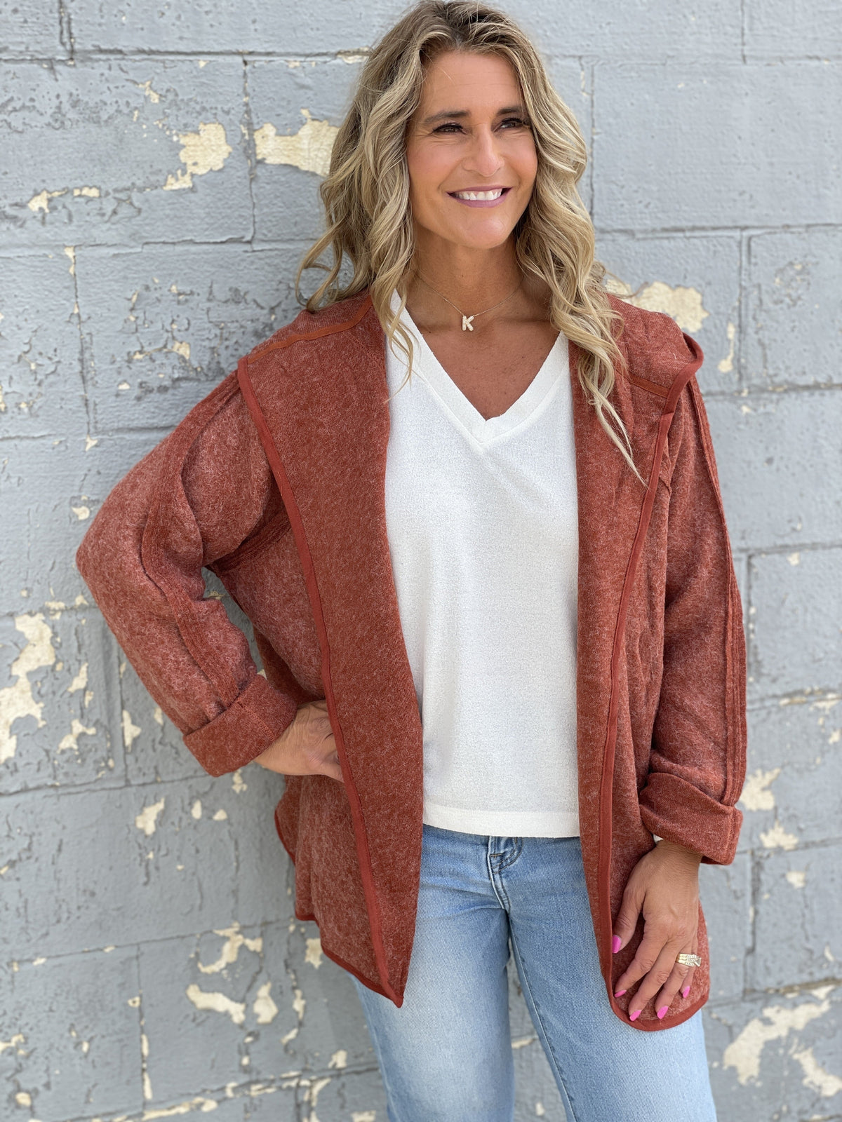 Can't Wait To Fall In Love Rust Jacket *Final Sale*