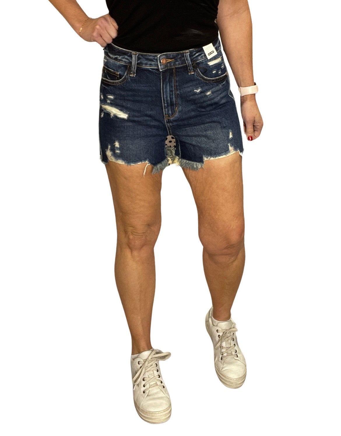 Judy Blue Mindy High Waist Rigid Stretch Fray Hem Shorts 257