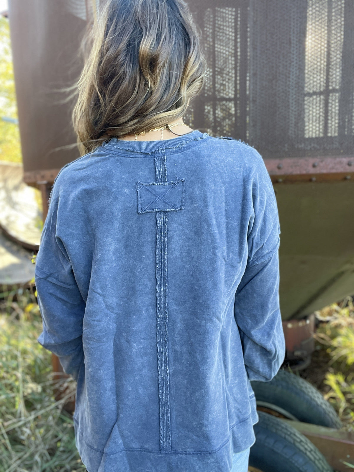 Frosted Details Casual Pullover Crewneck Top In 6 Colors *Final Sale*
