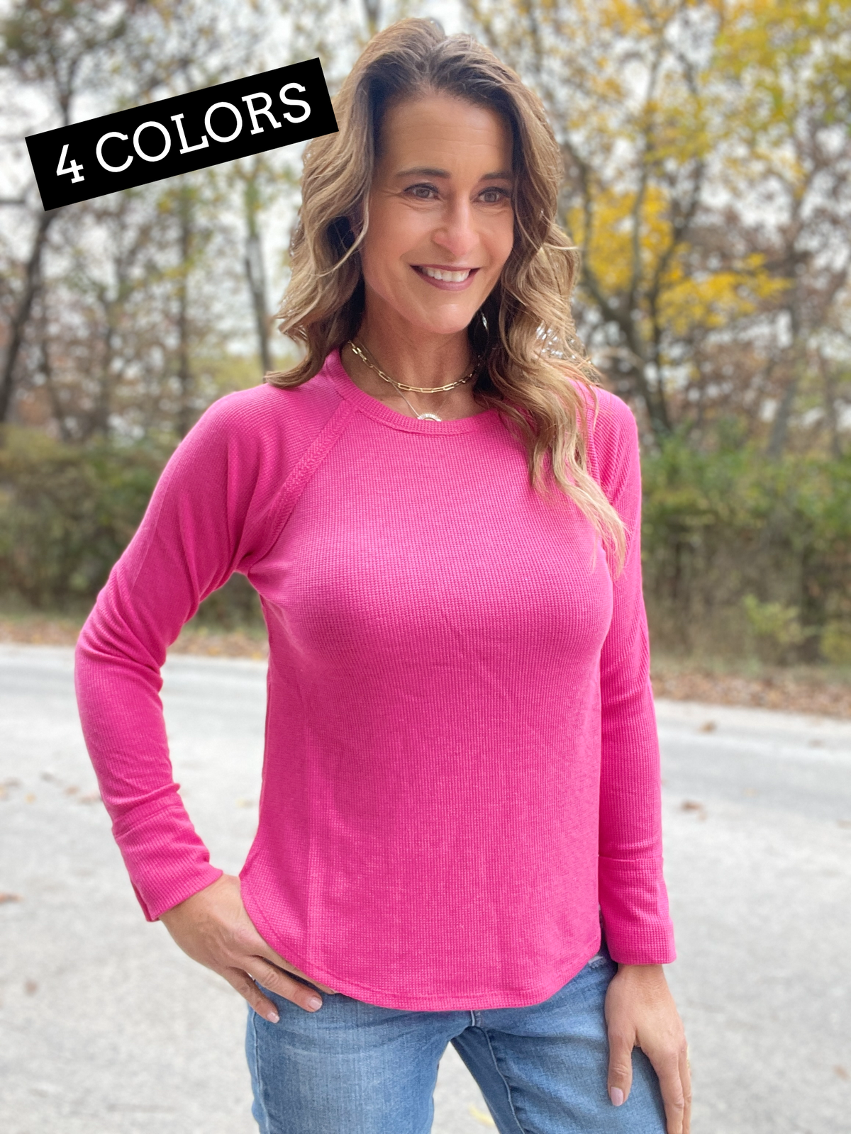 Wouldn't Miss It Waffle Long Sleeve Top In 3 Colors *Final Sale*