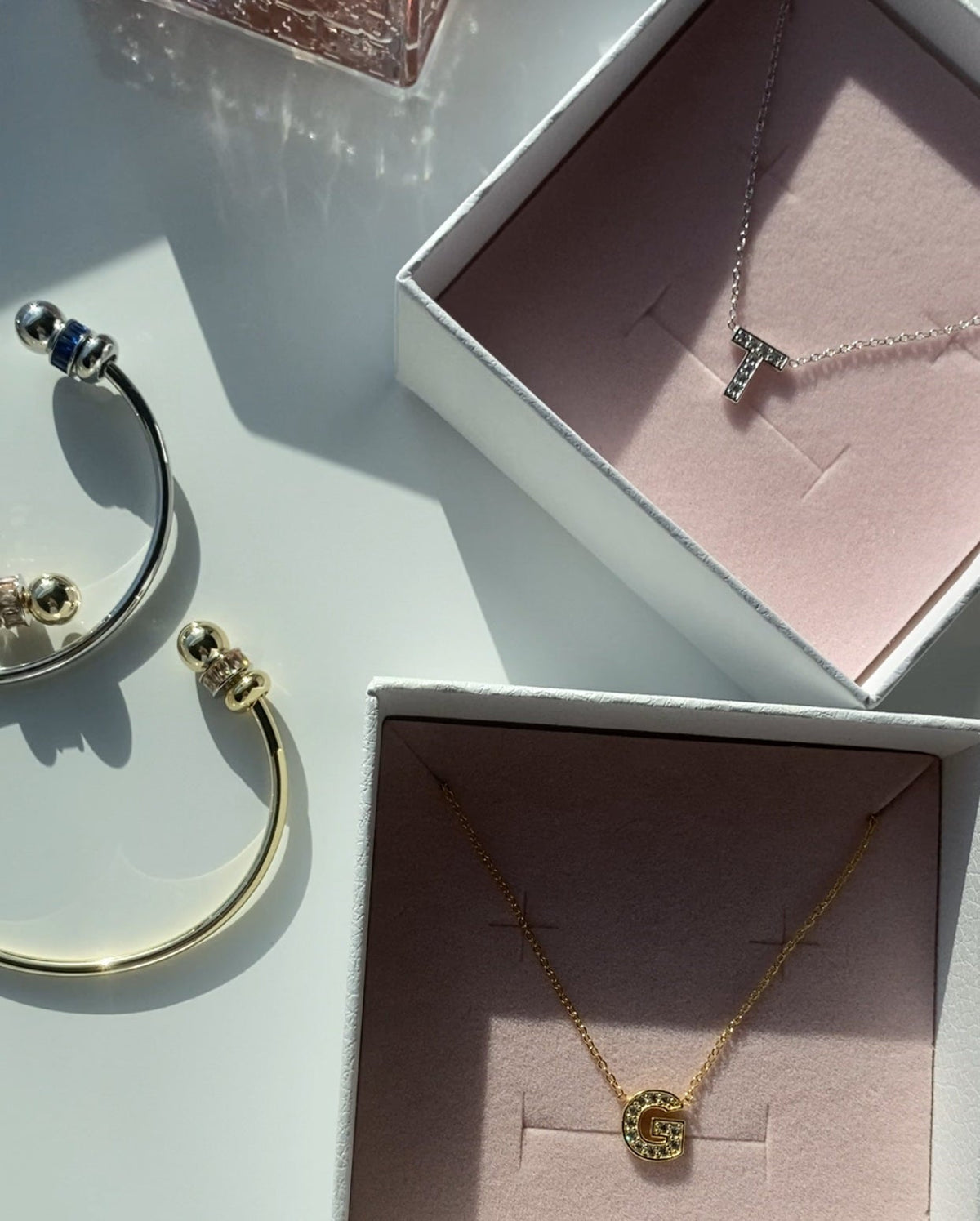 Preorder Custom Impression Initial Necklace - Water Resistant & Pave Crystal *Final Sale*