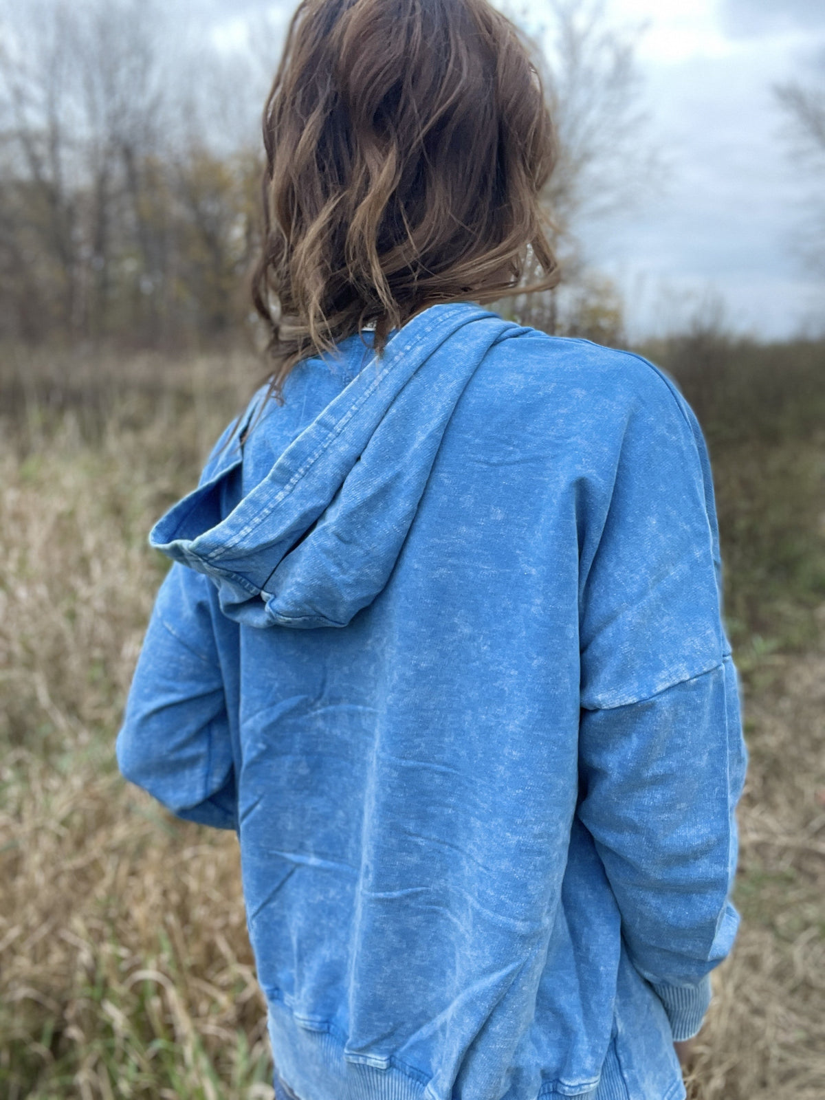 Casual Occasions Acid Wash Kangaroo Pocket Hoodie In 3 Colors *Final Sale*