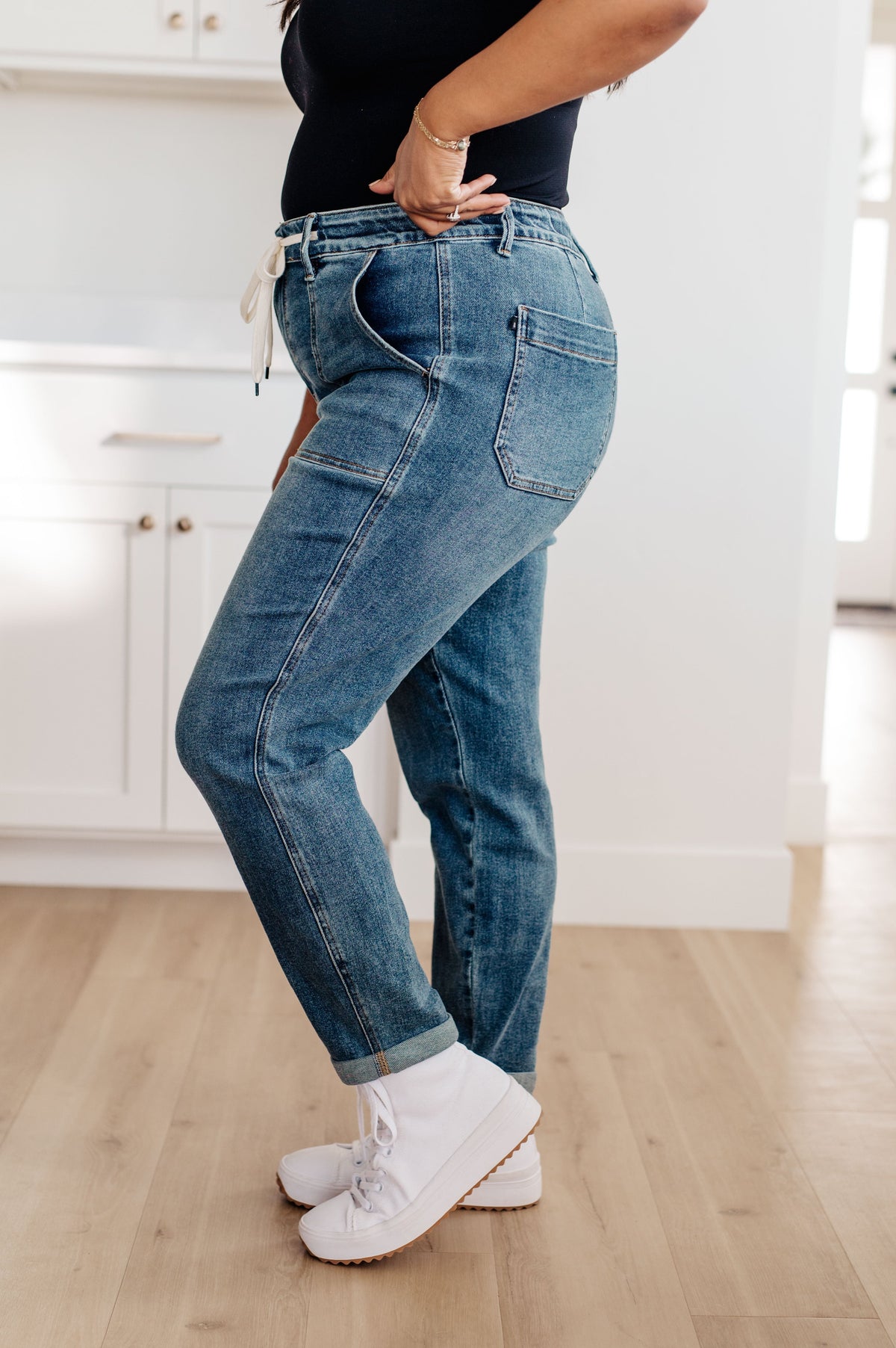 Judy Blue Paxton Denim Joggers Medium Wash