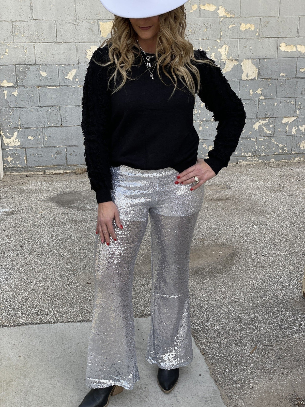 Times Square Sequin Flare Pants *Final Sale*