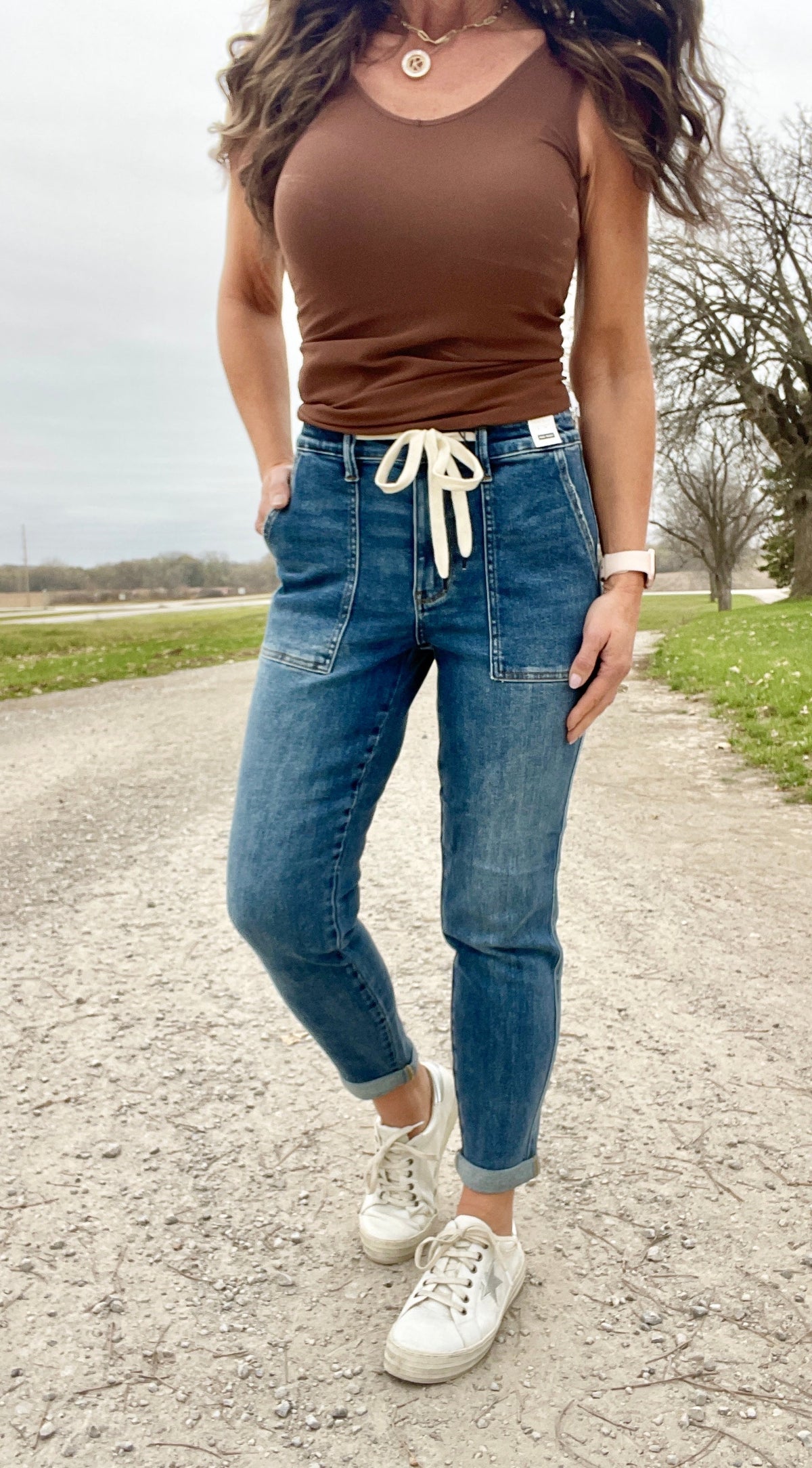 Judy Blue Paxton Denim Joggers Medium Wash