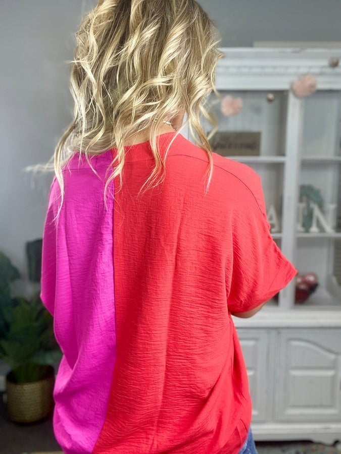 Split Up the Middle Boxy Top *Final Sale*