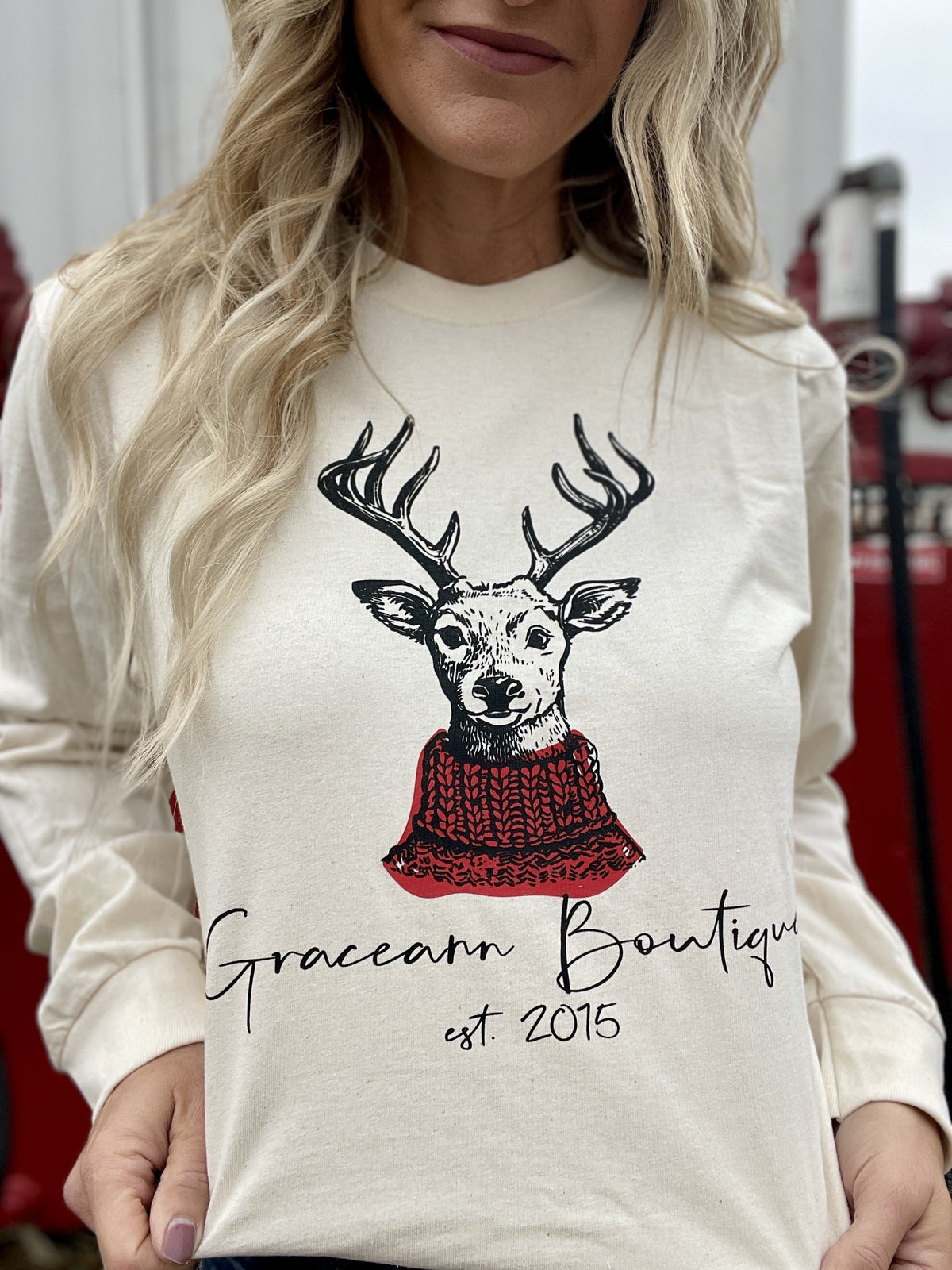 Graceann Reindeer Long Sleeve Tee