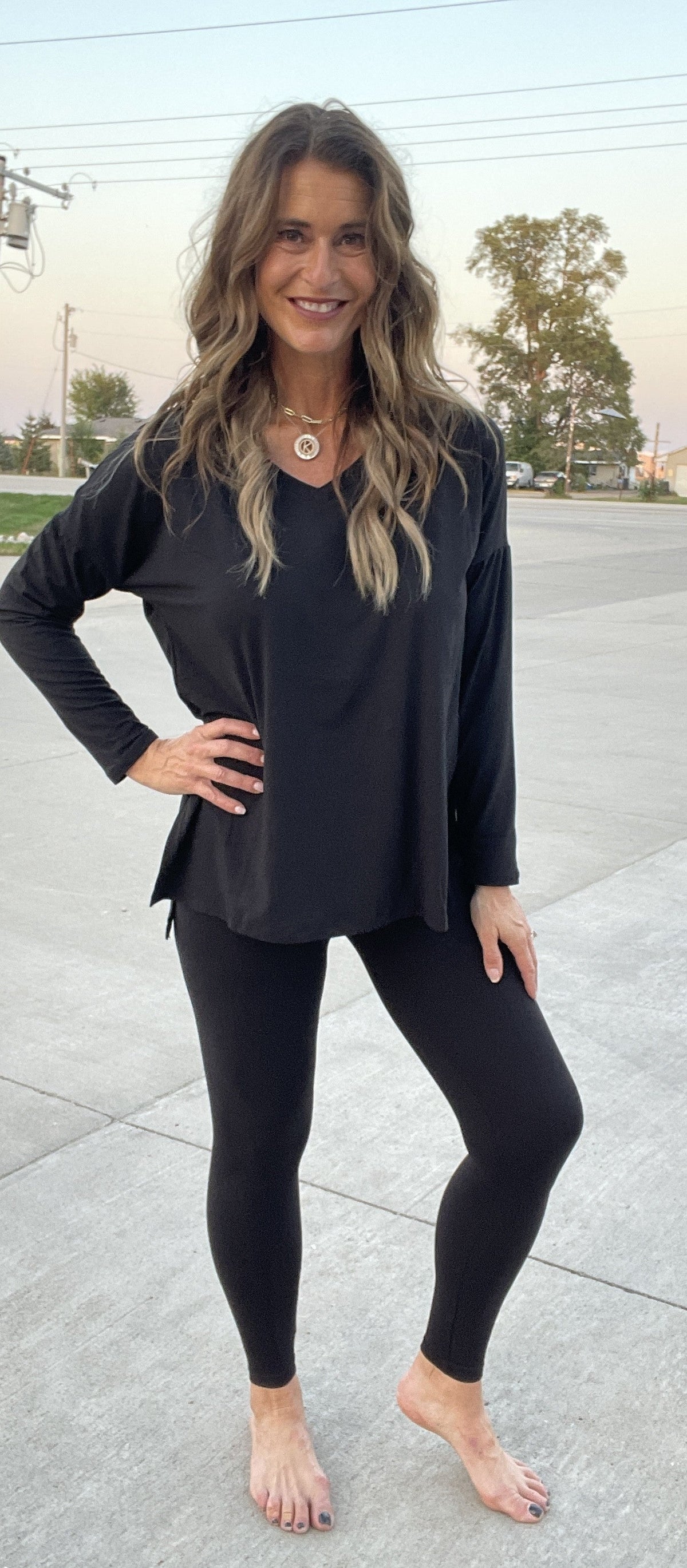 Buttery Soft Lounge Wear Set V Neck *Final Sale*