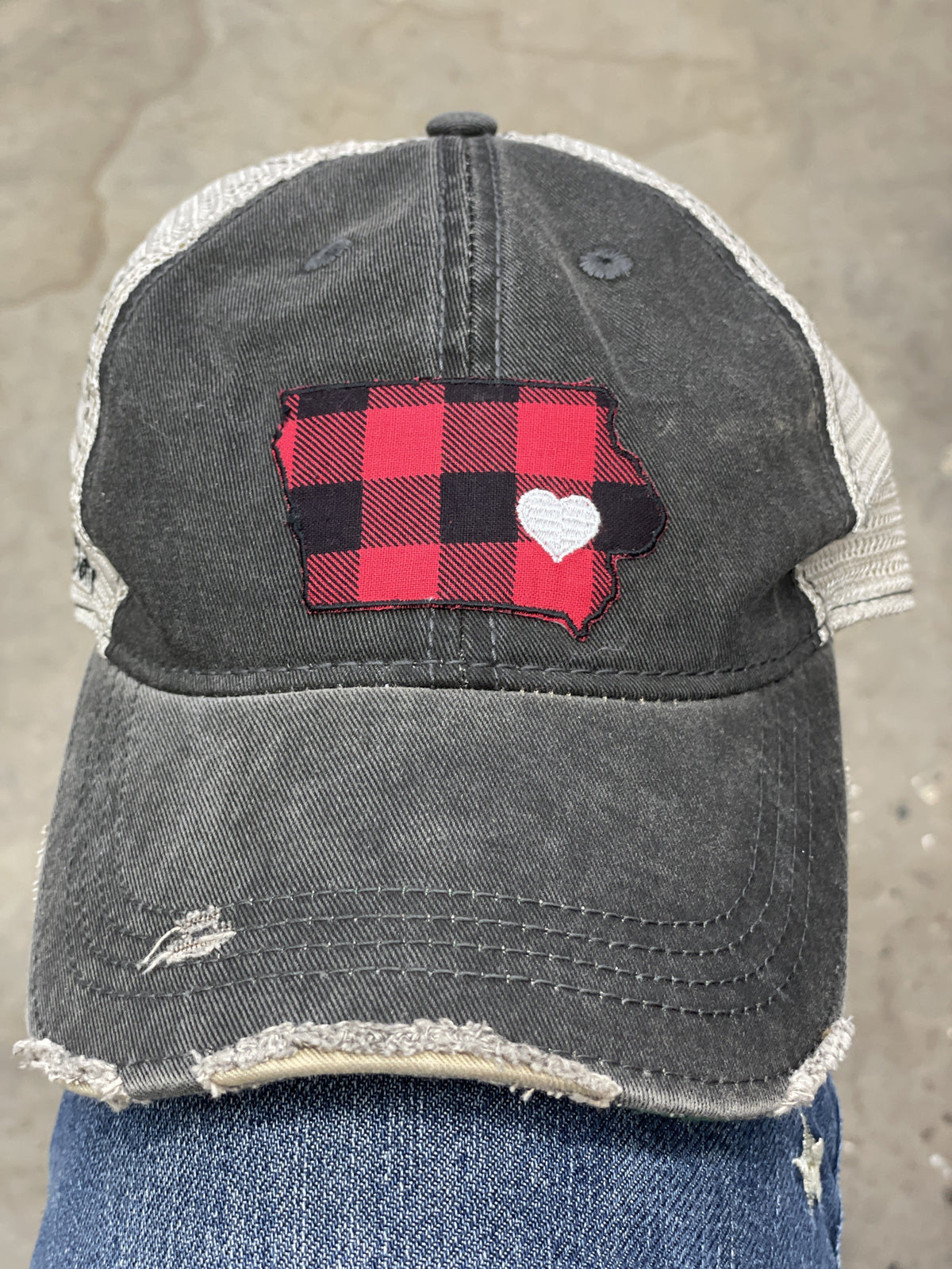 IOWA Trucker Cap State Shape