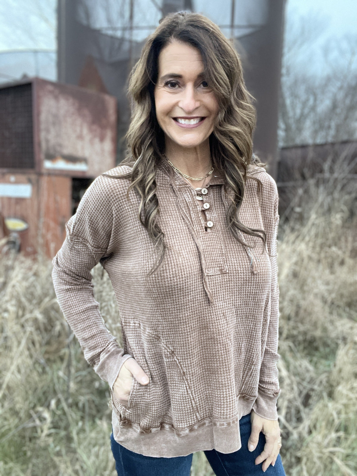 Everyday Is A Great Day Frosted Baby Waffle Knit Hoodie in 5 Colors *Final Sale*
