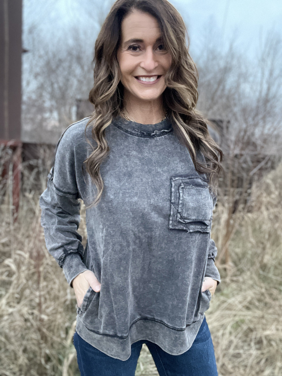 Frosted Details Casual Pullover Crewneck 3.0 In 6 Colors *Final Sale*
