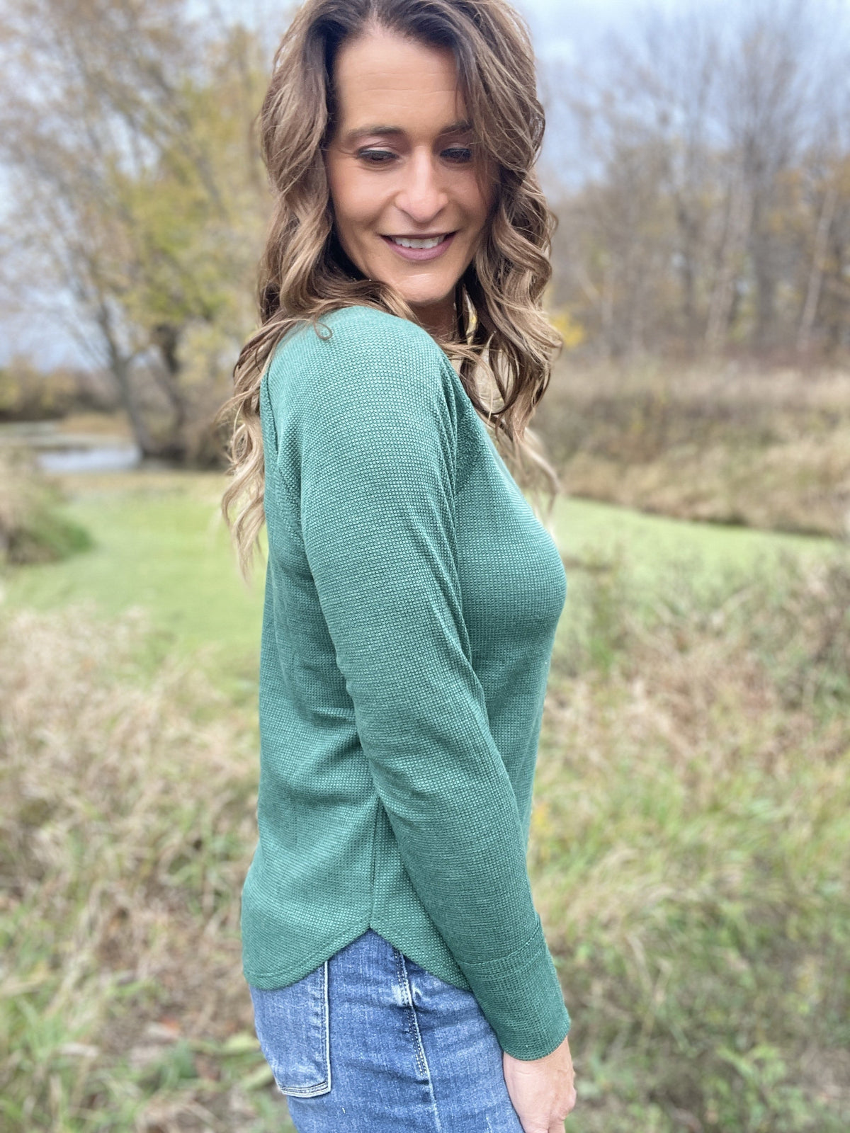 Wouldn't Miss It Waffle Long Sleeve Top In 4 Colors *Final Sale*