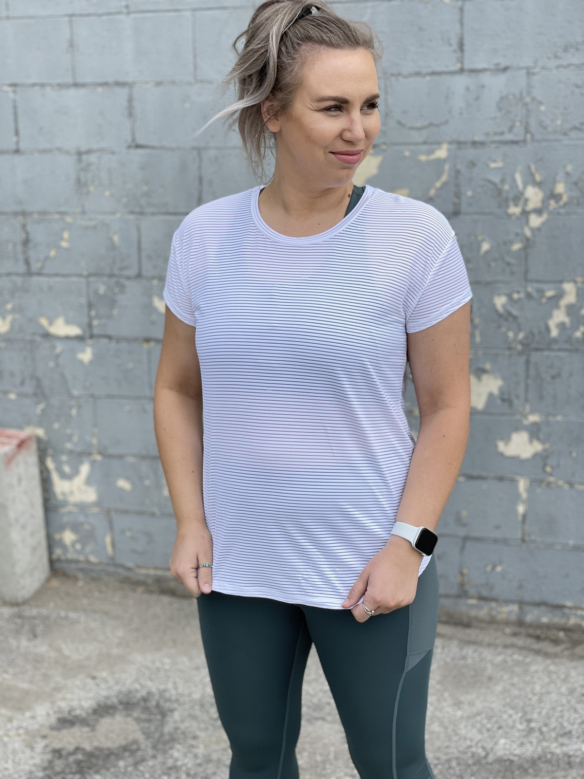 Sheer Stripe Tee *Final Sale*
