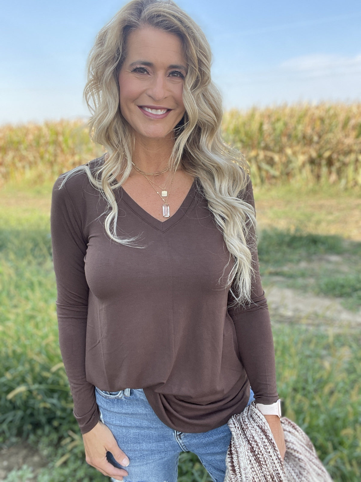 Best Of Times V-Neck LS Tee *Final Sale*