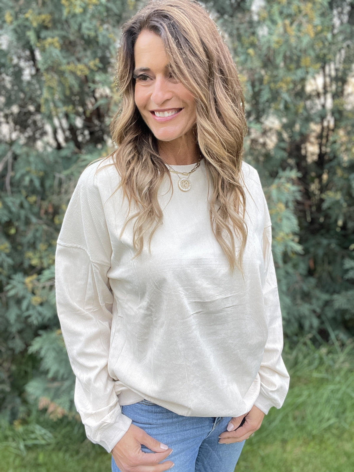 Casual Days Ribbed Crewneck Top *Final Sale*