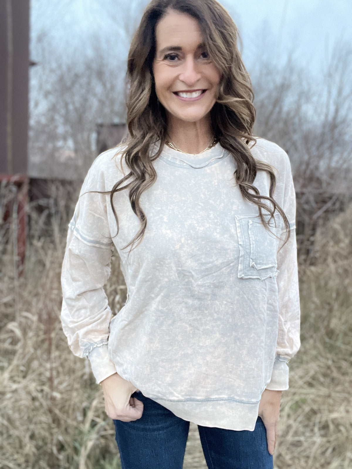 Frosted Details Casual Pullover Crewneck 3.0 In 6 Colors *Final Sale*