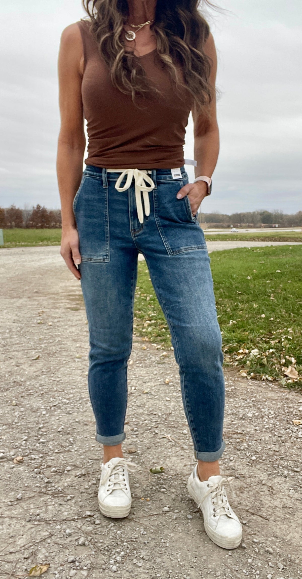 Judy Blue Paxton Denim Joggers Medium Wash
