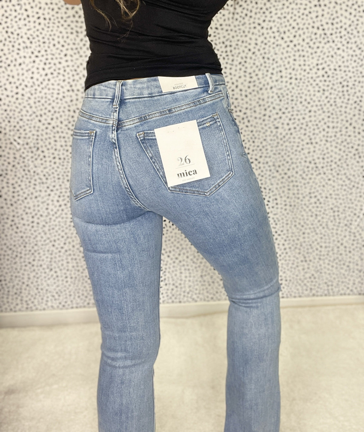 Mica Light Wash Quincie Non Distress Bootcut 167
