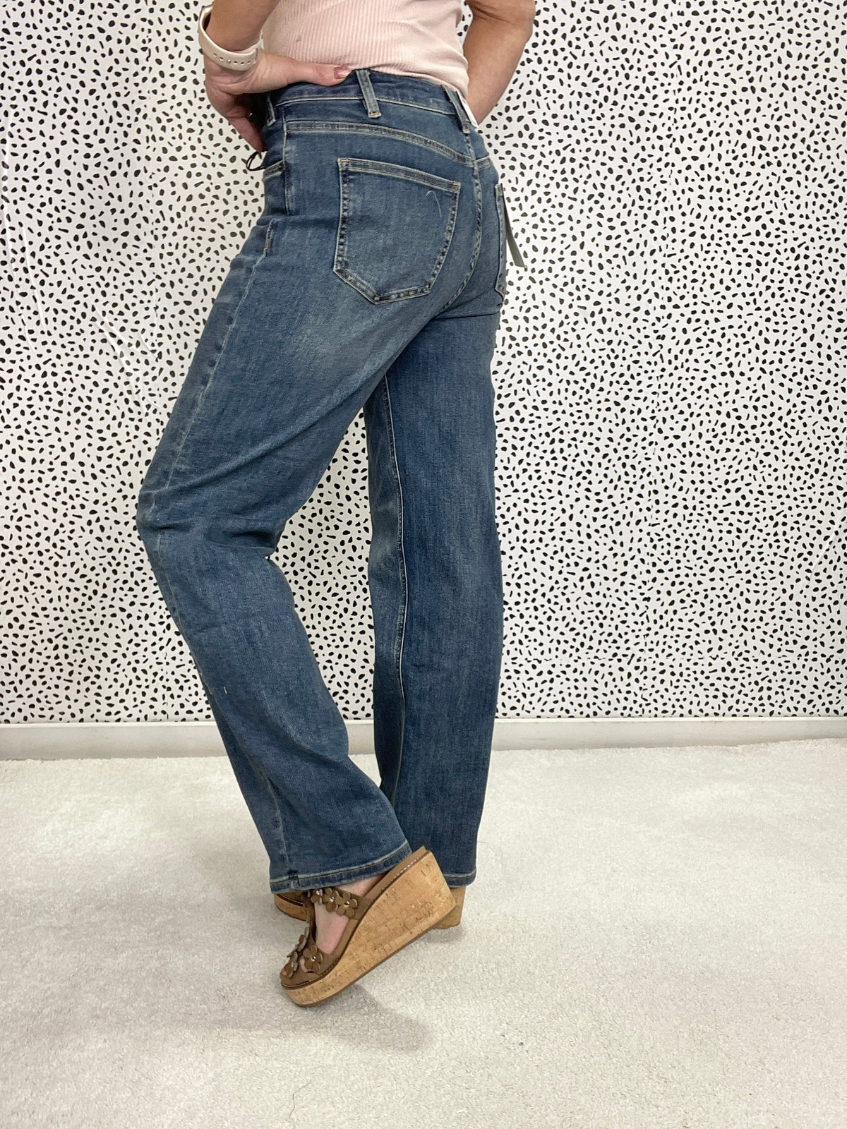 Mica Alexa Super High Straight Leg Loose Fit Jeans 214 In Blue