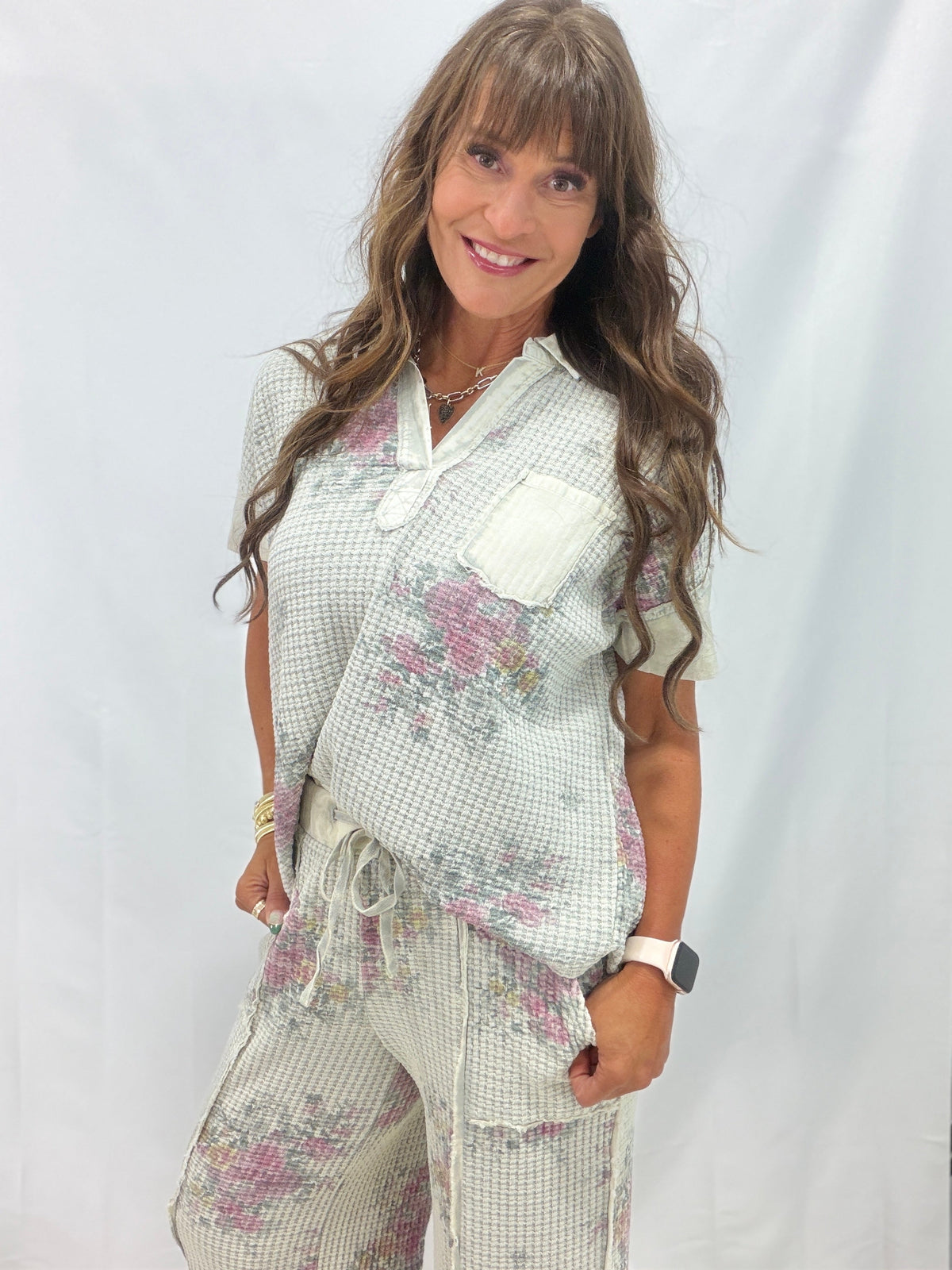 Soft Bloom Waffle Knit Top in 2 Colors