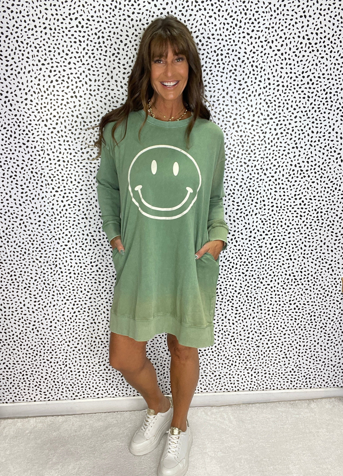 Sunbeam Smiles Terry Pullover Dress in 3 Colors