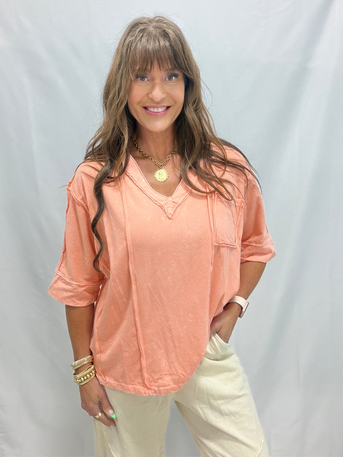 Fireside Cutie V-Neck Top In 7 Colors