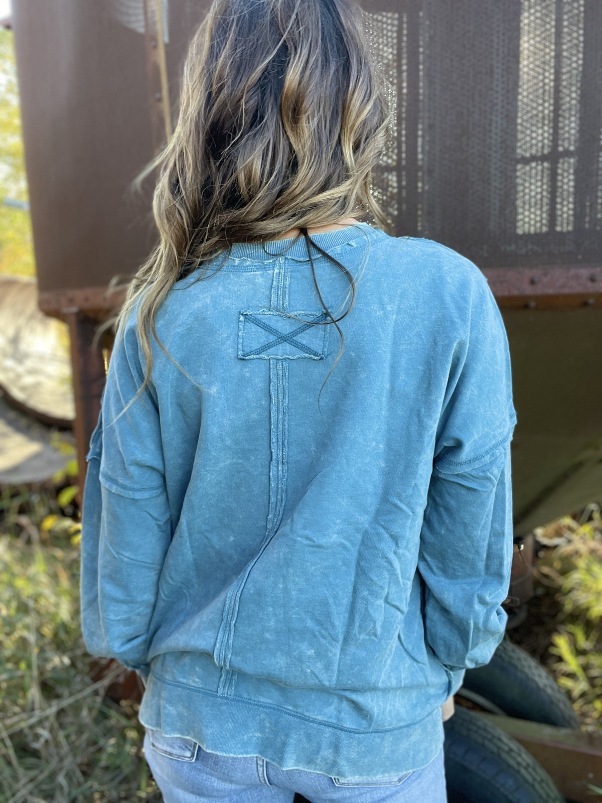 Frosted Details Casual Pullover Crewneck Top In 6 Colors *Final Sale*